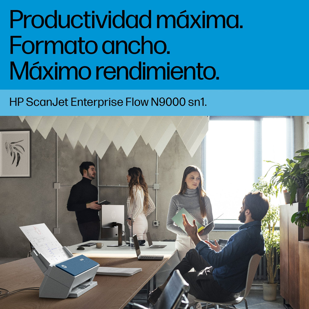 EAN 0198701400875 - HP ScanJet Enterprise Flow N9000 sn1 Escáner alimentado con hojas 600 x 600 DPI A3 Azul, Blanco imagen 4