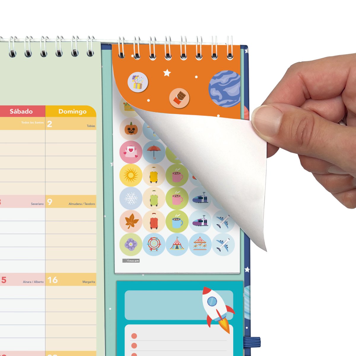 Finocam Calendario De Pared Plus 16 Meses 215x325 Mv Familiar 2025-2026