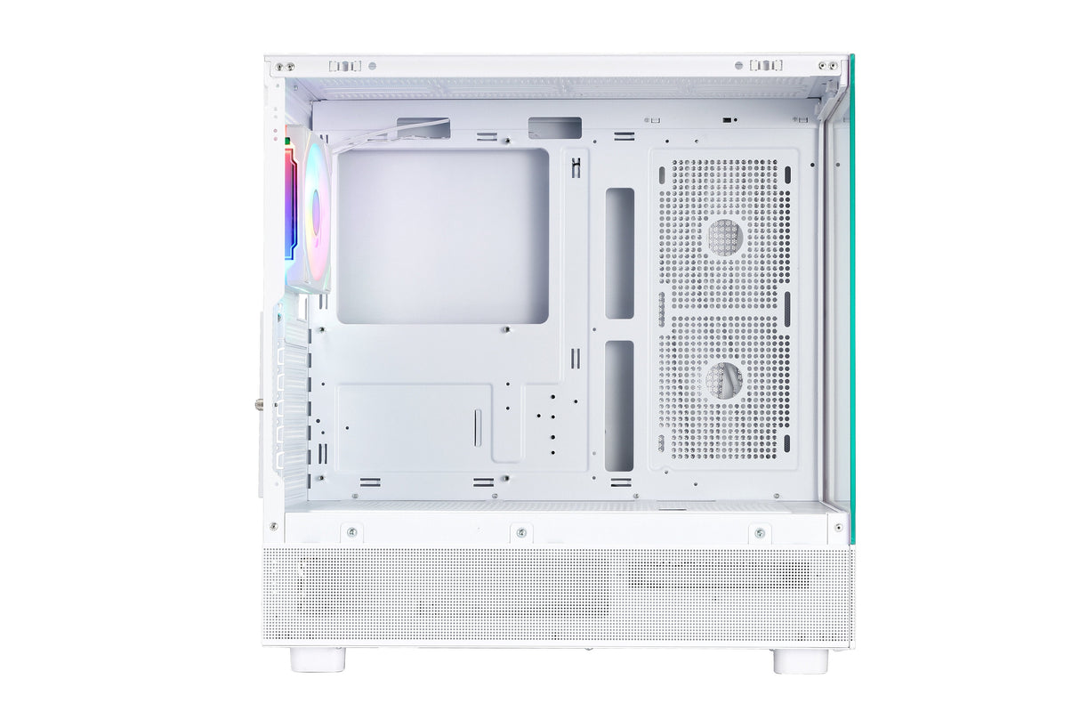 Caja Pc Abysm Danube Sava H400 White  Atx, Itx, Micro Atx - Lateral Y Frontal Cristal Templado - 3.5" Y 2.5" - Usb-A,
