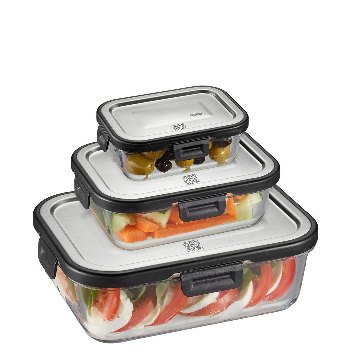 EAN 4006664127998 - GEFU 12799 recipiente de almacenar comida Rectangular Establecer Transparente 3 pieza(s) imagen 1