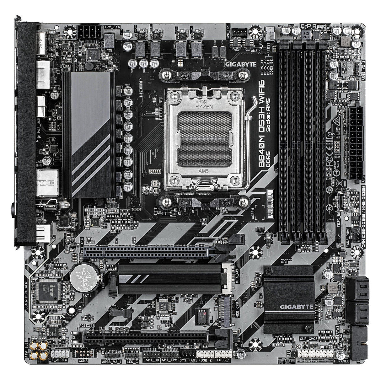 EAN 4719331874667 - GIGABYTE B840M DS3H WIFI6 AMD B840 Zócalo AM5 micro ATX imagen 2