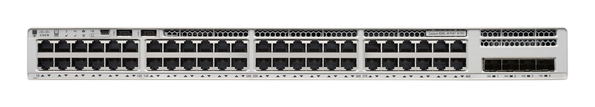 EAN 0889728170314 - Cisco Catalyst 9200L Gestionado L3 Gigabit Ethernet (10/100/1000) Energía sobre Ethernet (PoE) Gris imagen 2