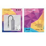 Hub Usb Tipo-C 3.1 Nanocable 10.16.4603 1xusb Tipo-C Pd 1xrj45 Gris