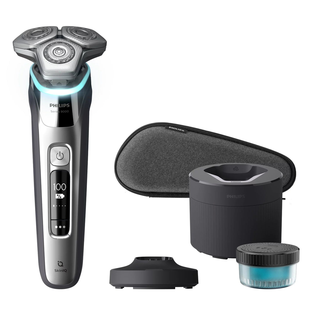 EAN 8720689018104 - Philips SHAVER Series 9000 S9975/55 afeitadora Máquina de afeitar de rotación Recortadora Cromo, Plata imagen 1