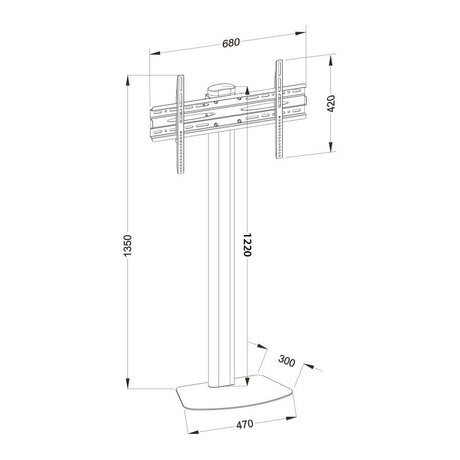 EAN 8051128104462 - Techly ICA-TR27 soporte para TV 139,7 cm (55") Negro imagen 3