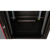 Roline 19-Zoll Netzwerkschrank Pro 22 He, 600x600 Bxt Glastr Schwarz
