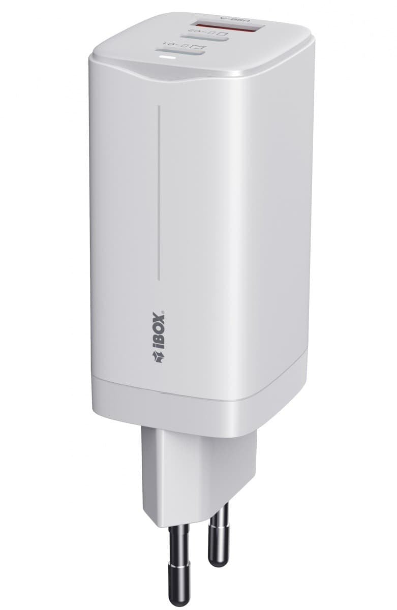 EAN 5903968680602 - iBox ILUC65W cargador de dispositivo móvil Universal Blanco Corriente alterna Carga rápida Interior imagen 1