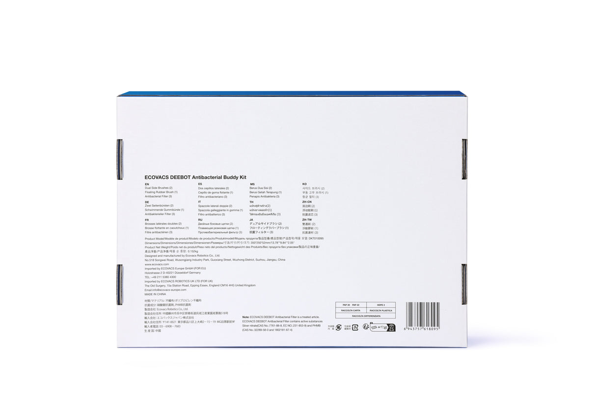 Juego De Accesorios Ecovacs Dkt010095, Para Deebot T20 Omni 8 Piezas Dkt010095