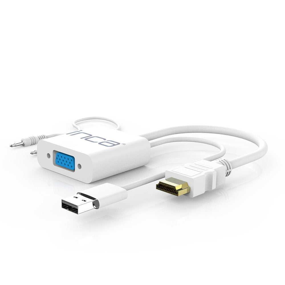 Inca Ivth-01 Adaptador Convertidor Vga A Hdmi Usb Audio Macho-Hembra Hdmi