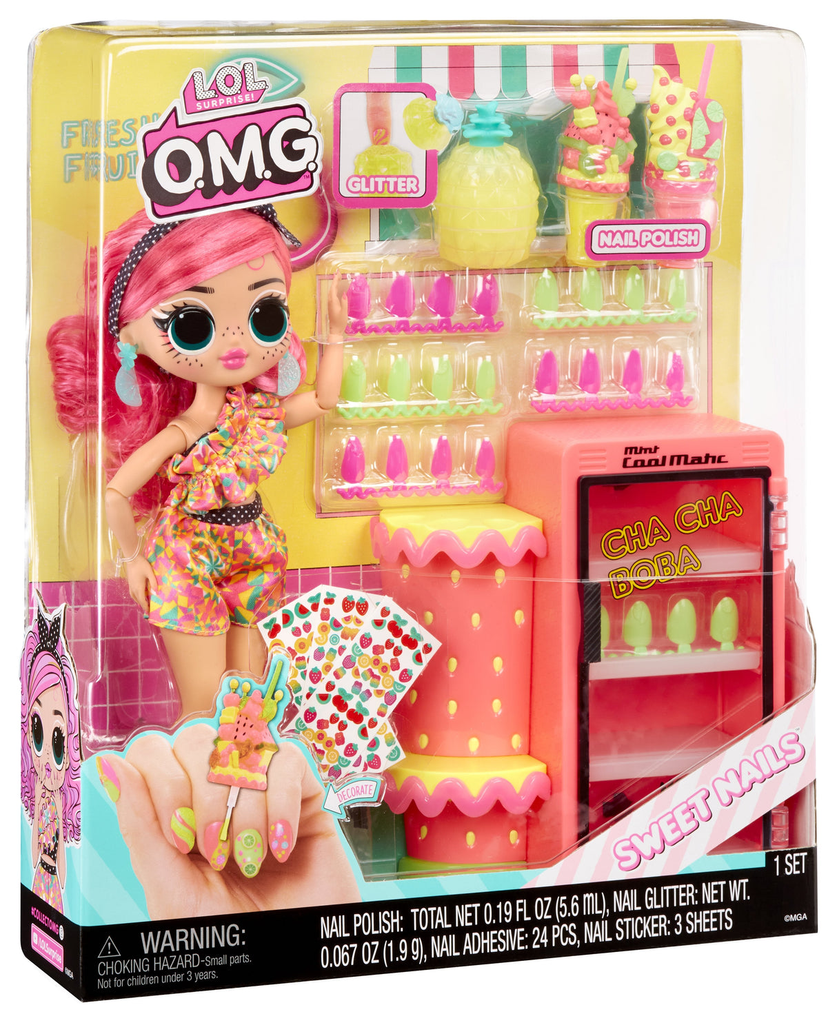 Muñeca  Mga Entertainment L.O.L. Surprise Omg Sweet Nails - Rosay Pops Fruit Shop 503842-Euc