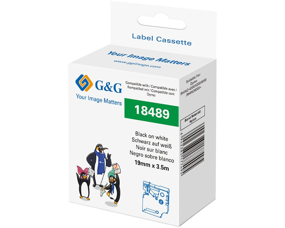 G&G Cinta Para Etiquetadora Compatible Con Dymo Rhino 18489