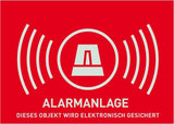 Abus Warnaufkleber Alarm -D- Au1323 74x52,5mm Au1323