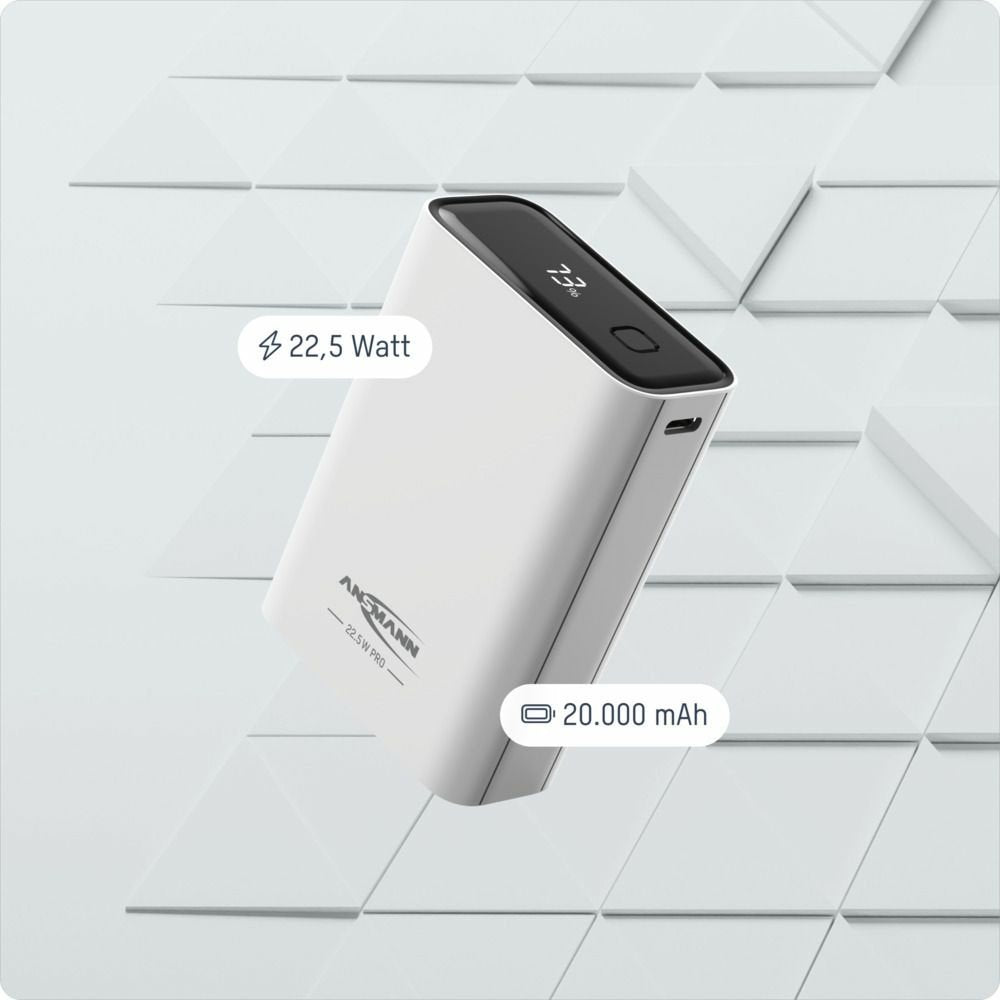 Ansmann Powerbank Pro 20.000 Mah Usb-A+C Port 22,5w Wh. 1700-0157