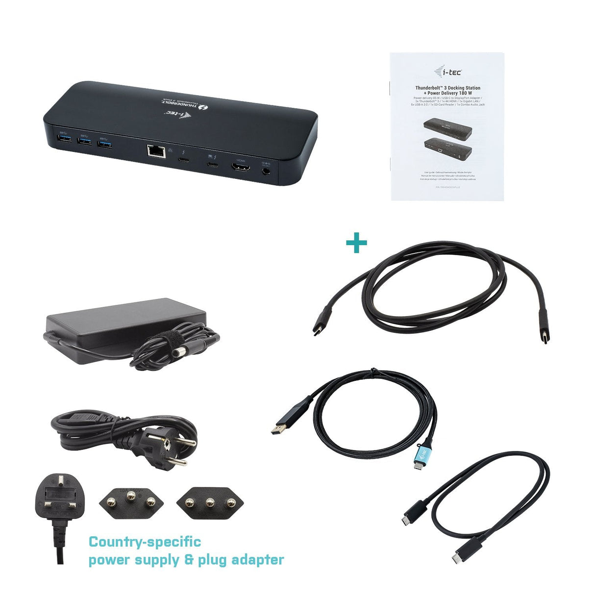 I-Tec Thunderbolt 3 Docking Station 1xdp 1xhdmi 1xtb3 1xglan 1xusb-C 1xusb 3.1 Gen2 4xusb 3.0 1xsd Cardreader 1x Audio/Mic 96w Pd