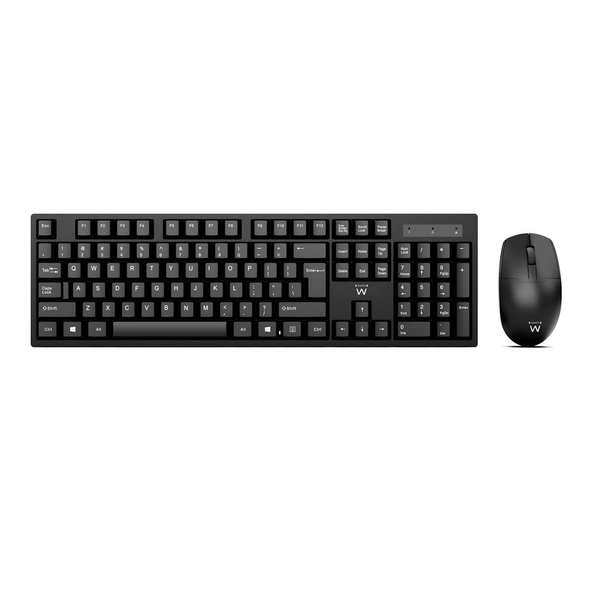 Ewent Pack Teclado + Raton Inalambrico Para Oficina - Receptor Usb-A 2.4hz - 1000dpi - Disposicion Portuguesa Qwerty Pt