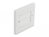 Delock Cablemanagement Abdeckblende 86 X 86 Mm Mit Weissen Bürstenstreifen