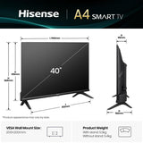EAN 6942351418032 - Hisense 40A4Q 101,6 cm (40") Full HD Smart TV Wifi Negro 200 cd / m² imagen 2