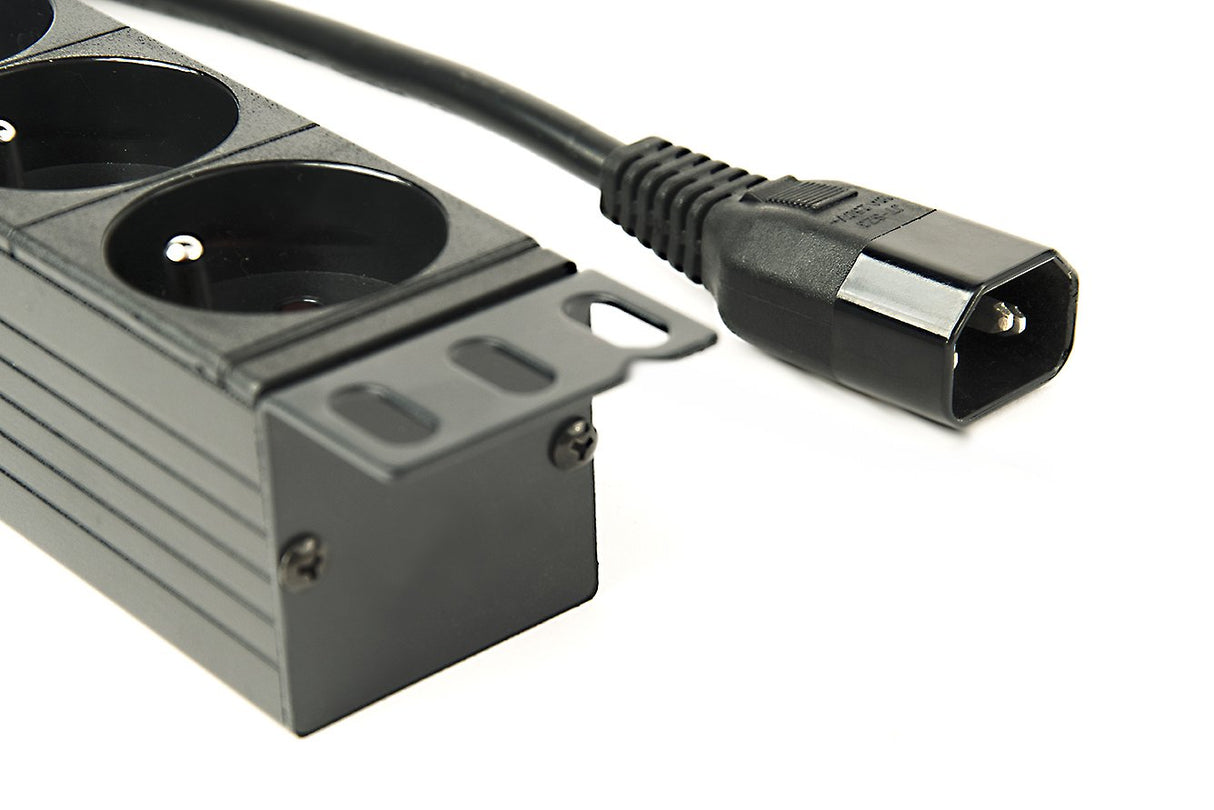 EAN 8716309116794 - Gembird EG-PDU-014-FC14 unidad de distribución de energía (PDU) 8 salidas AC 1U Negro imagen 4