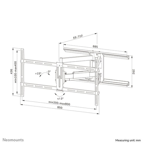EAN 8717371448769 - Neomounts WL40-550BL18 soporte para TV 190,5 cm (75") Negro imagen 17