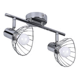 Activejet Gizel Tira De Luz De Pared De Techo Doble Cromo E14 Lámpara De Pared Para Sala De Estar