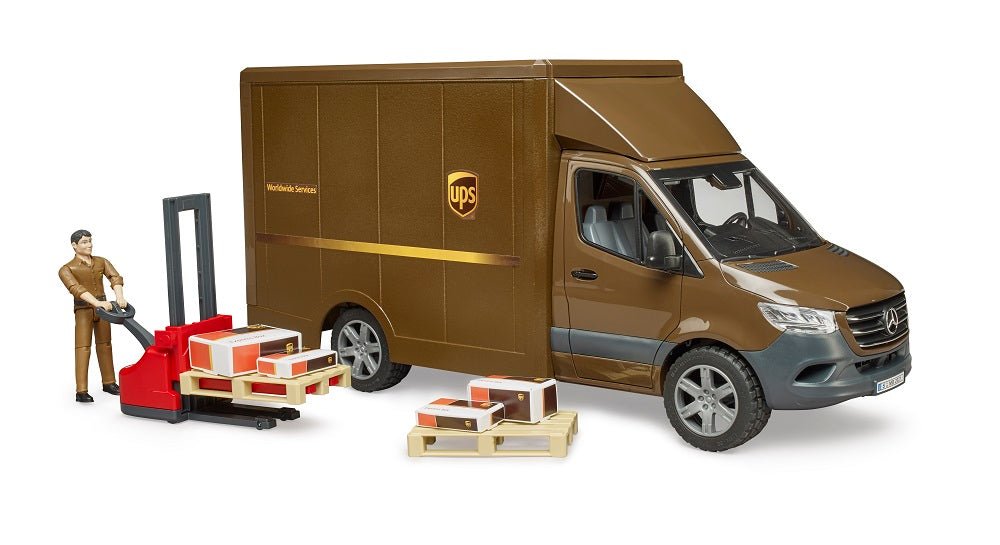 Camion Ups Bruder Mb Sprinter Con Conductor Y Accesorios, 02678