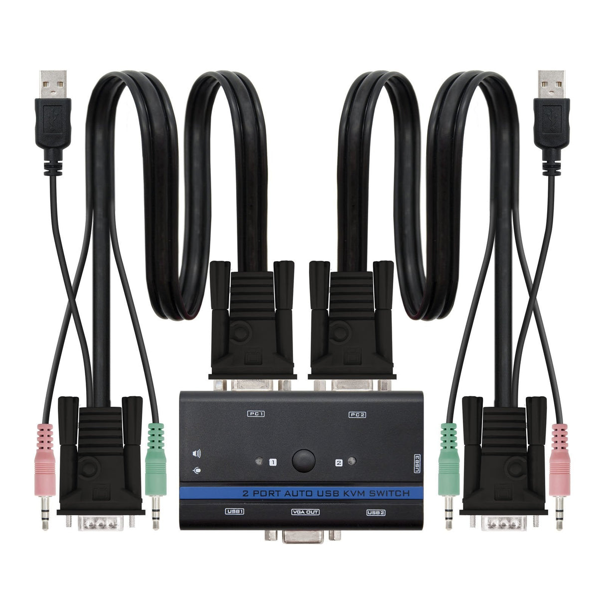 Kvm Switch Vga Usb 1u-2pc+Cable