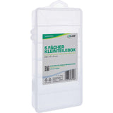 Inline® Small Components Box, 6 Compartments, 206x107x33mm, White