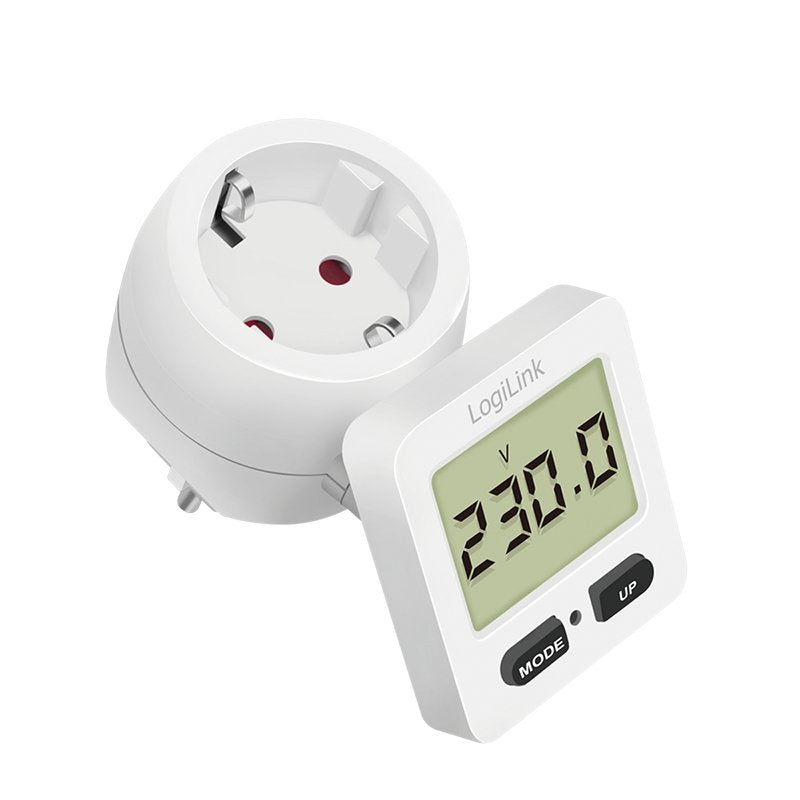 Medidor De Comes Energéticos Logilink, Pantalla Giratoria 180°, Blanco