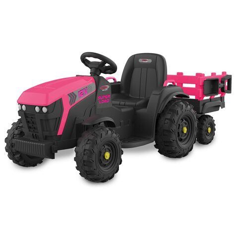 Correpasillos Jamara Ride-On Tractor Super Load Con Remolque12v Rosa