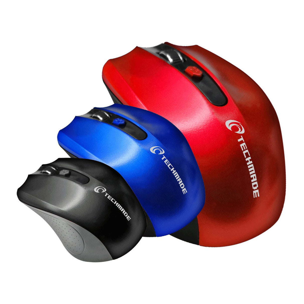 EAN 8099990140089 - Techmade TM-XJ30-BK ratón Oficina Ambidextro RF inalámbrico Óptico 1600 DPI imagen 3