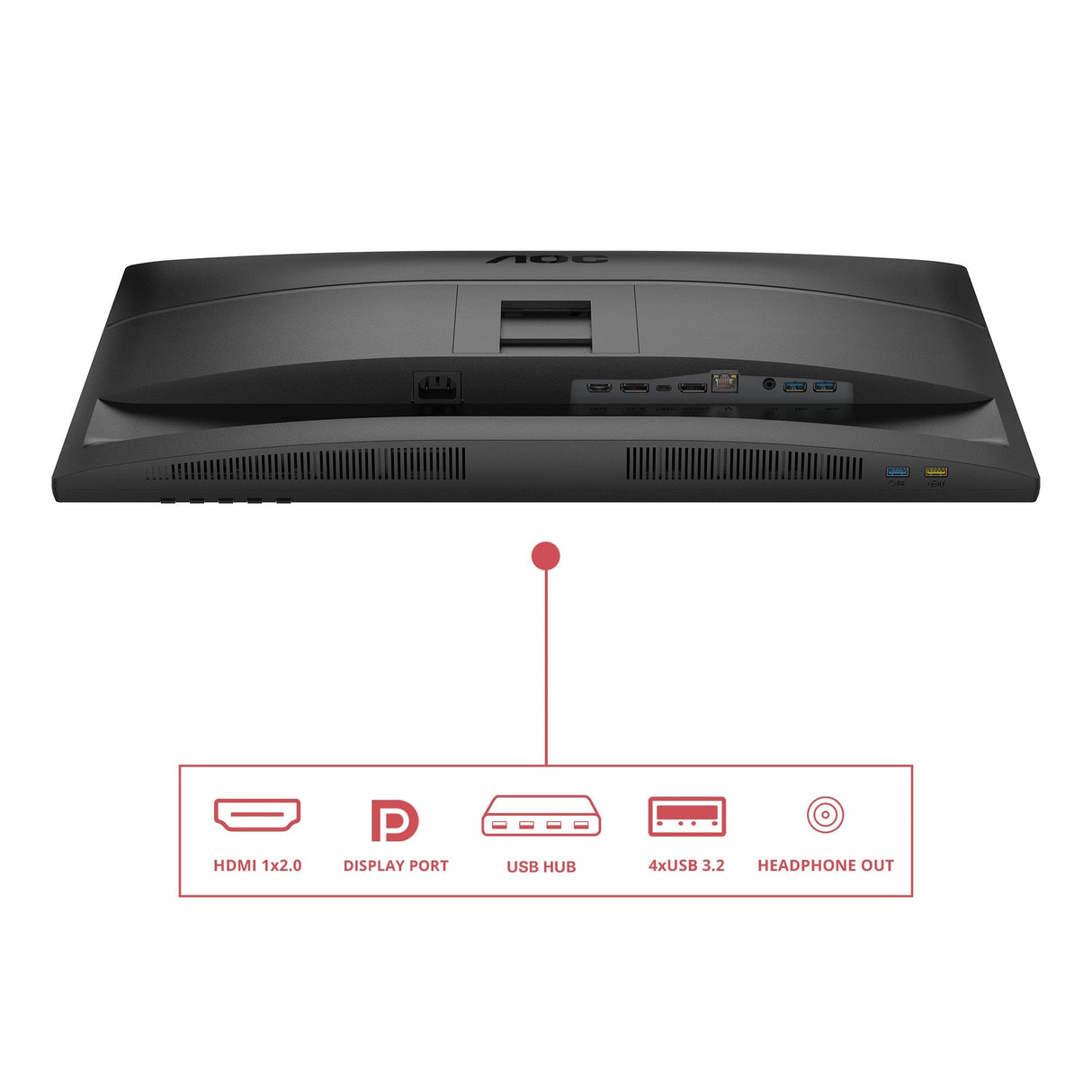 Aoc 68,6cm 27" Q27e4cv 16:09 Hdmi+Dp+Usb-C Lift Negro