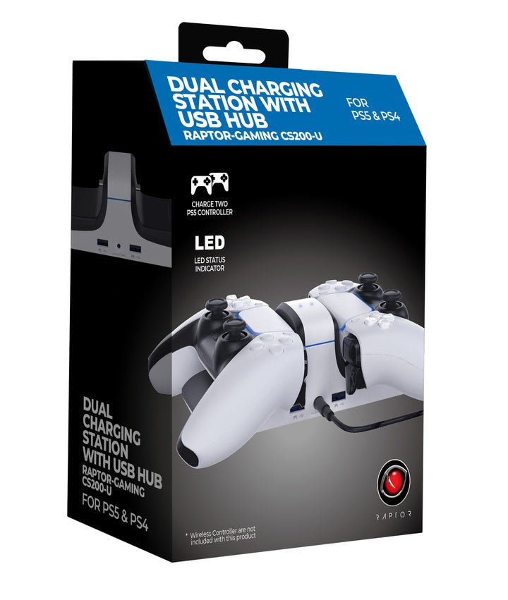 Raptor - Base De Carga Dual Para Controladores Ps5 / Ps4