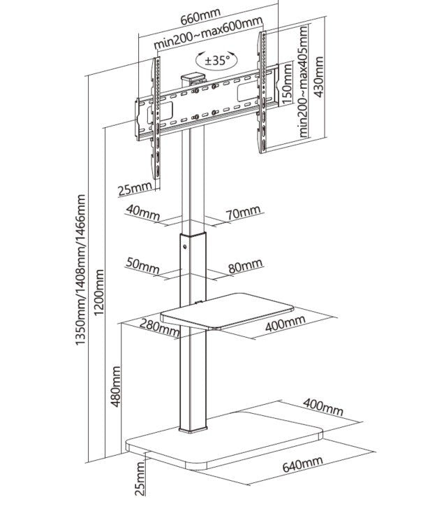 EAN 4015867230947 - Equip 650613 soporte para TV 190,5 cm (75") Negro imagen 14