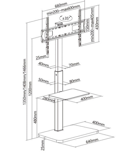 EAN 4015867230947 - Equip 650613 soporte para TV 190,5 cm (75") Negro imagen 14