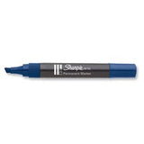 Sharpie Marcador Permanente W10 Punta Biselada Azul -12u-