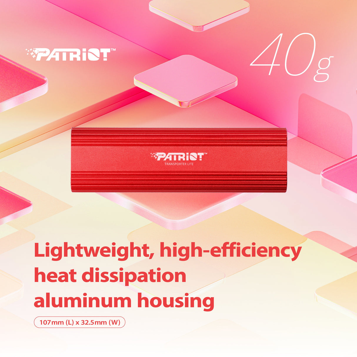 EAN 4711378428018 - Patriot Memory Transporter Lite 2 TB USB Tipo C 3.2 Gen 2 (3.1 Gen 2) Rojo imagen 7