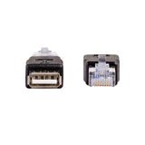 Akyga Ak-Ad-27 Adaptador De Cable Rj45 Usb 2.0 Type A Negro  (Usb 2.0 F - Rj45 M