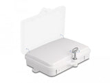 Lwl Caja Distribuidora Para Interior- Y Exterior Ip65 Resistente Al Agua Con Cerradura 6 Port Blanco