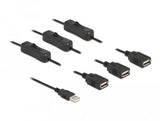 Delock Cable Usb Typ-A Stecker Zu 3 X Usb Typ-A Buchse Mit Schalter 1 M