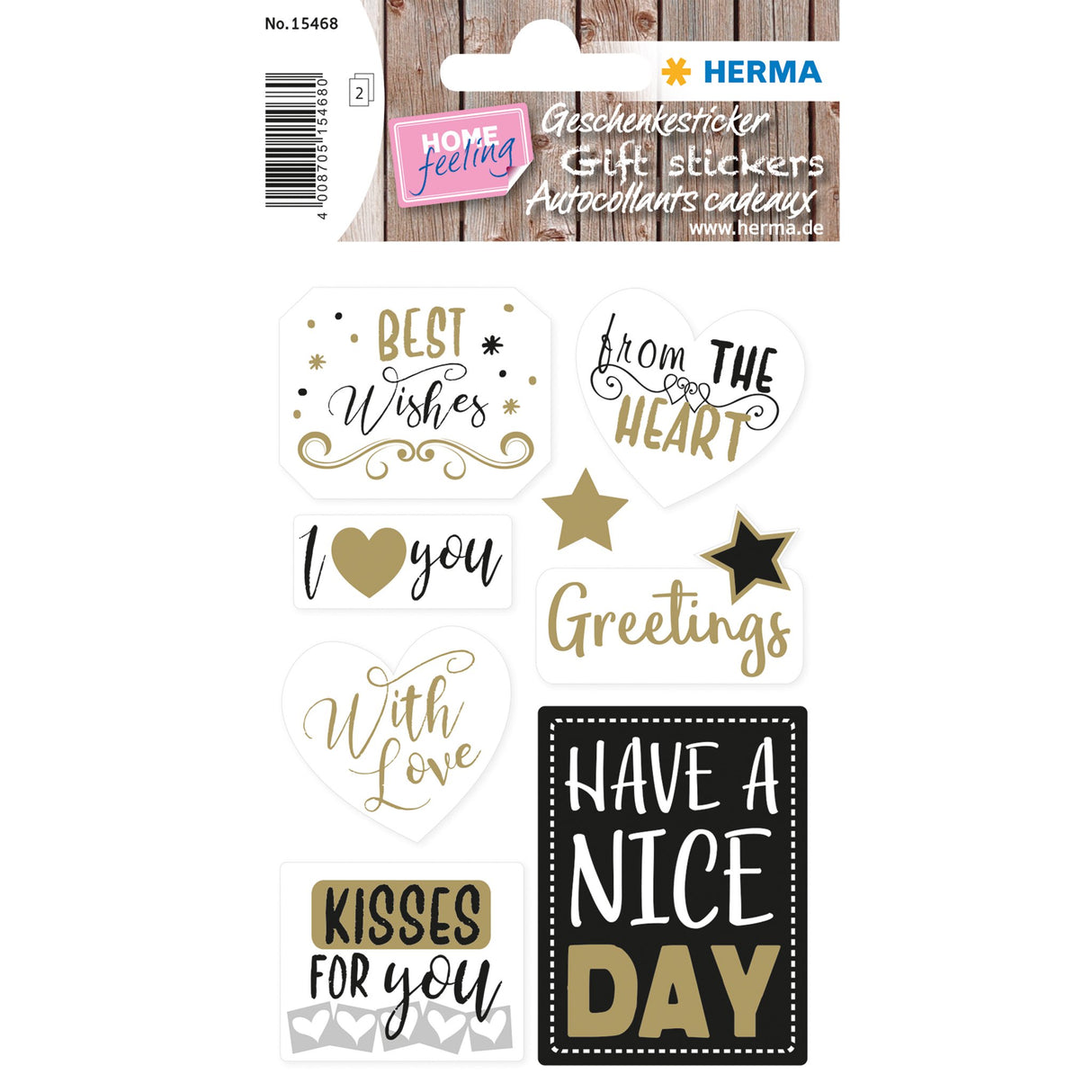 EAN 4008705154680 - HERMA 15468 etiqueta decorativa engomada Papel Multicolor 14 pieza(s) imagen 1