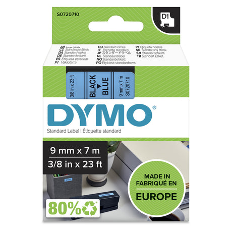 EAN 5411313409162 - DYMO D1 Standard - Black on Blue - 9mm cinta para impresora de etiquetas Negro sobre azul imagen 1