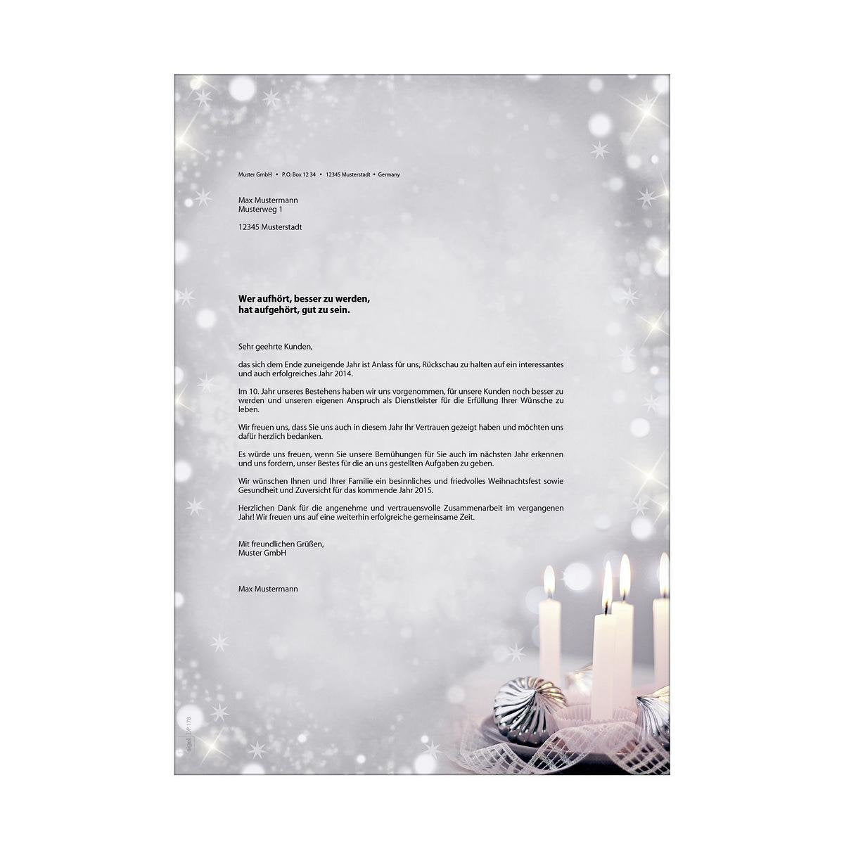 Sigel Weihnachtsbriefpapier Din A4 90 G M²