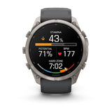 Garmin Fenix 9 Pro Titanio Con Correa De Silicona En Gris Smartwatch 51mm
