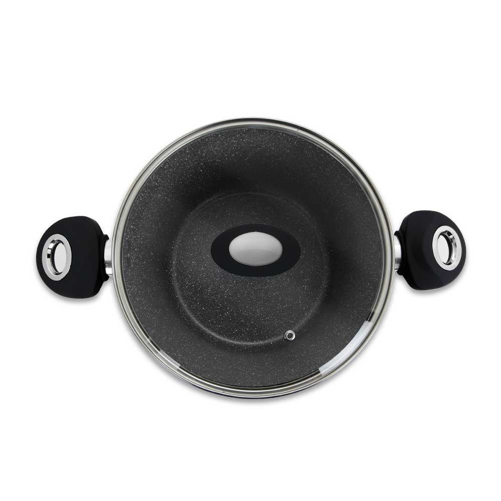 Orbegozo Cfh 3024 Cacerola Honda De Aluminio Forjado - 6l De Capacidad - Antiadherente - Mango Ergonomico - Tapa De