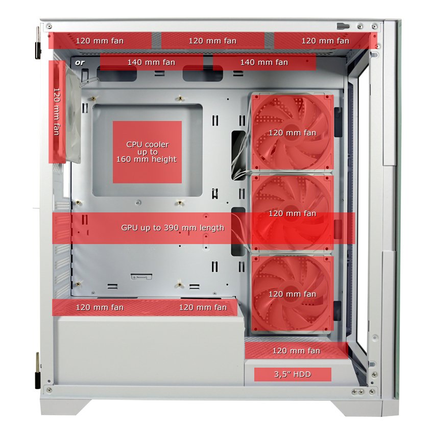 Caja Pc Lc-Power Lc-7041b-On  Blanco