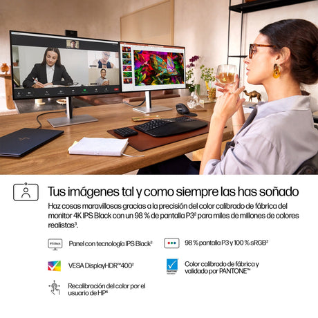 EAN 5715063748862 - HP Series 7 Pro 27 inch 4K Conferencing Monitor - 727pm pantalla para PC 68,6 cm (27") 3840 x 2160 Pixele imagen 6