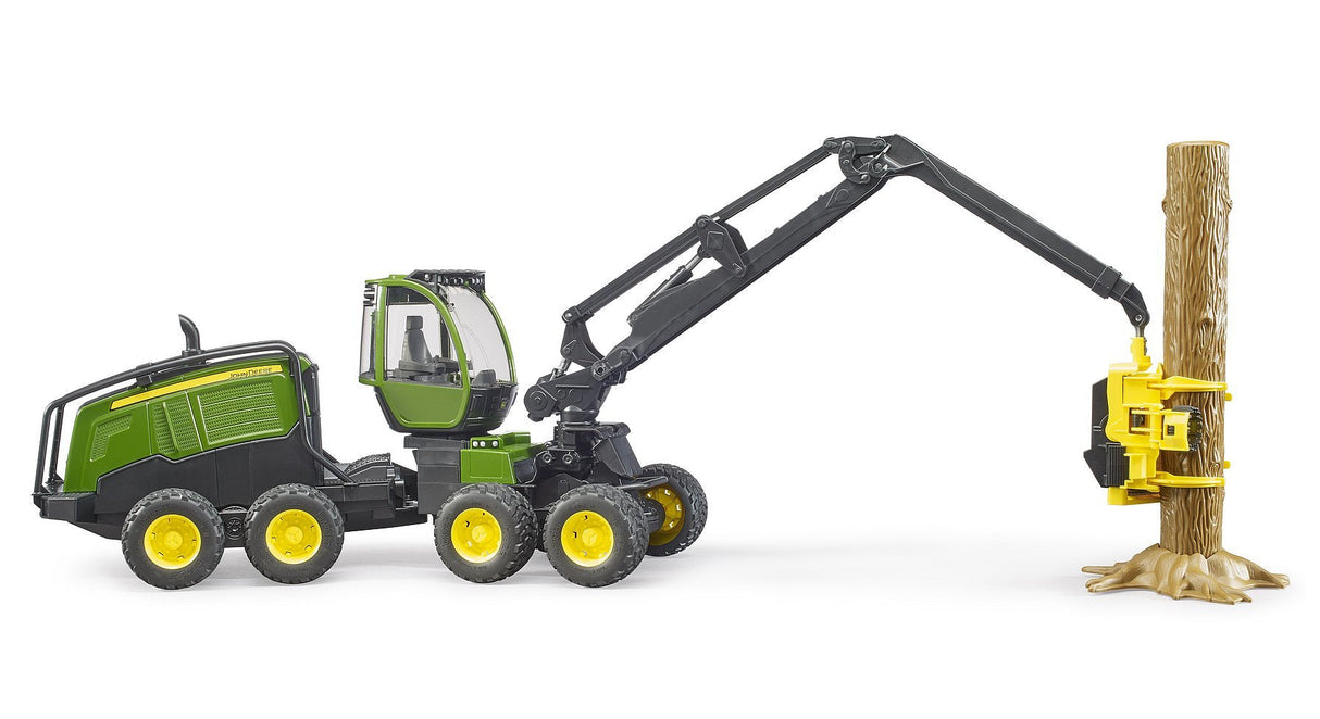 Cosechadora Brother John Deere 1270g,  (Verde/Negro, Incl. Tronco De Árbol)