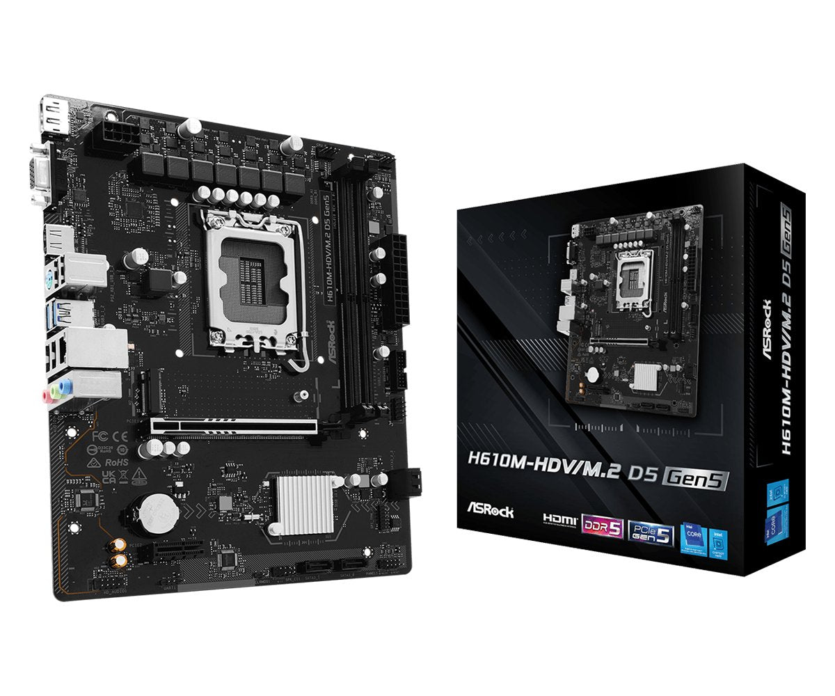 Asrock H610m-Hdv/M.2 D5 Gen5 S1700 Matx Intel H610 2xddr5 Retail
