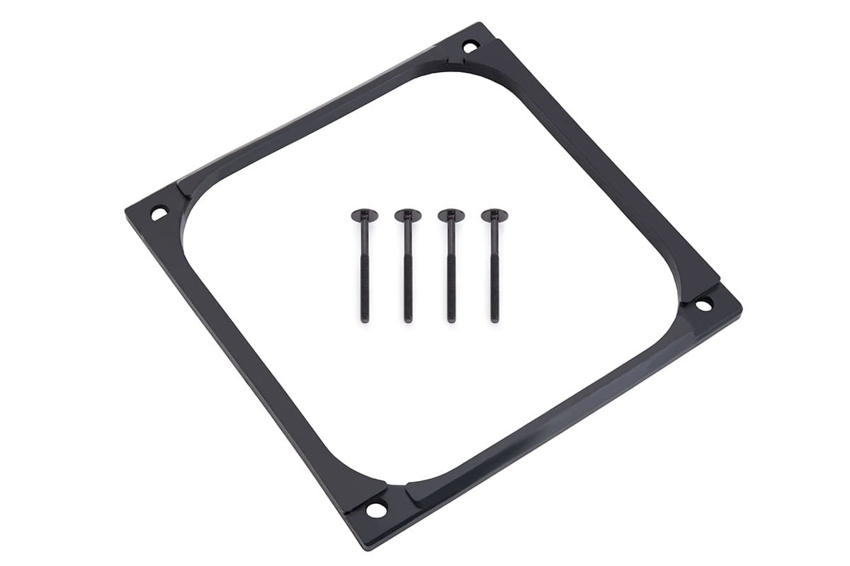 Alphacool De 140 Mm (7 Mm De Grosor), Marco De Instalación Negro, Incluidos 4 Tornillos M3x37 Mm