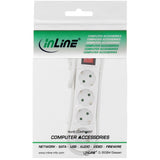 Regleta Inline Tipo F 4 Puertos Con Interruptor + Seguro Para Niños Blanco 5m
